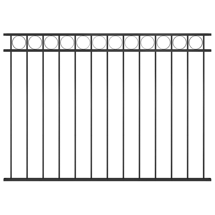 Vidaxl schuttingpaneel staal 1,7x1,2 m zwart