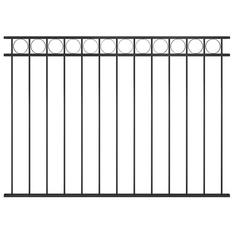 Vidaxl schuttingpaneel staal 1,7x1,2 m zwart