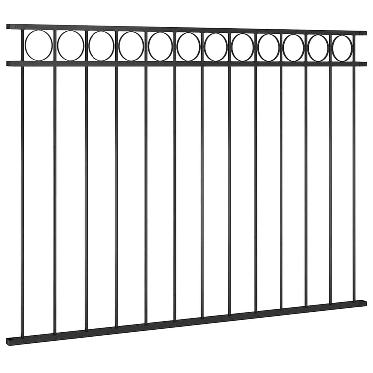 Vidaxl schuttingpaneel staal 1,7x1,2 m zwart