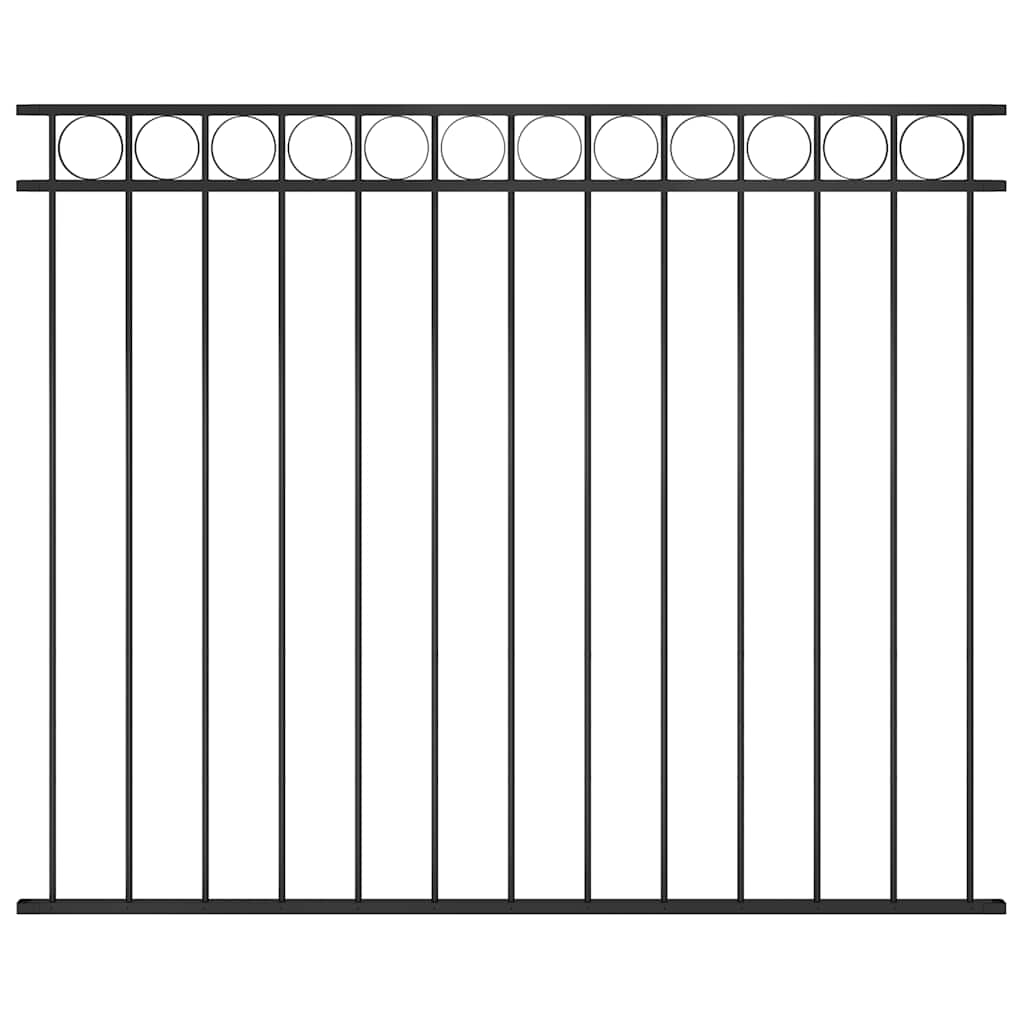 Vidaxl schuttingpaneel staal 1,7x1,5 m zwart