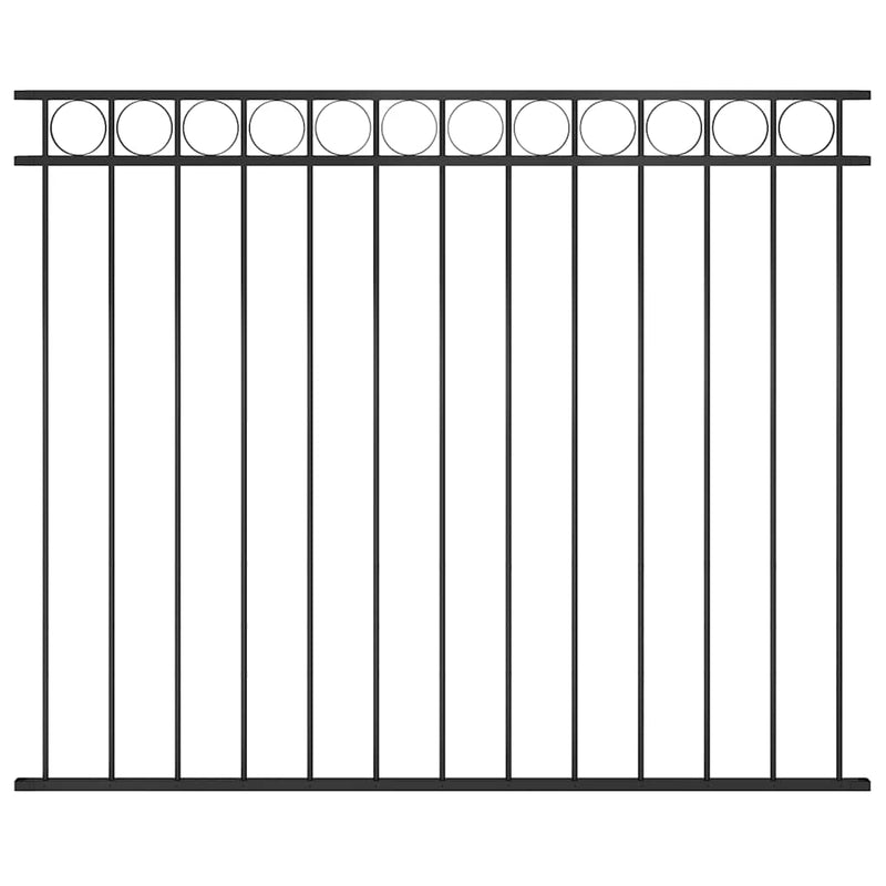 Vidaxl schuttingpaneel staal 1,7x1,5 m zwart