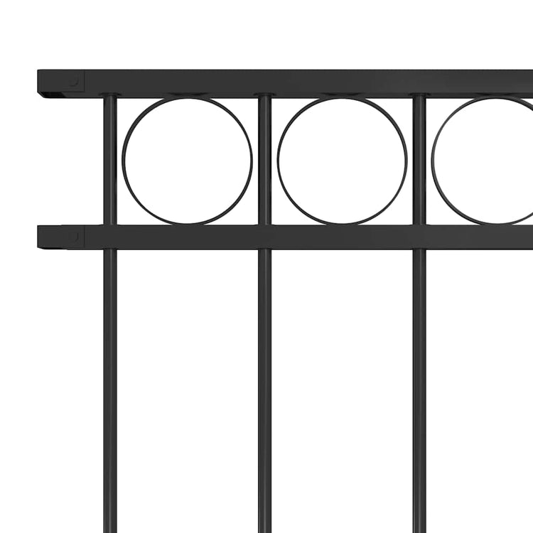 Vidaxl schuttingpaneel staal 1,7x1,5 m zwart