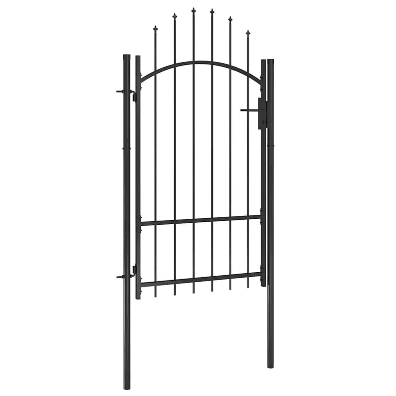 Vidaxl poort 1x2,2 m staal zwart