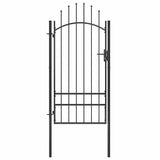 Vidaxl tuinpoort woerden staal 1x2m zwart - afbeelding 2