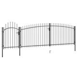VidaXL Poort met speren bovenkant 5x2 m zwart - afbeelding 2