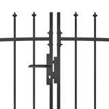 VidaXL Poort met speren bovenkant 5x2 m zwart - afbeelding 3