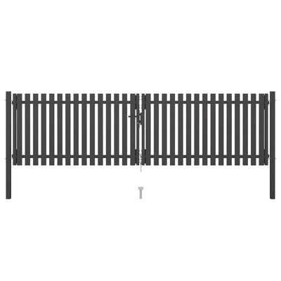 VidaXL Poort 4x1,25 m staal antraciet