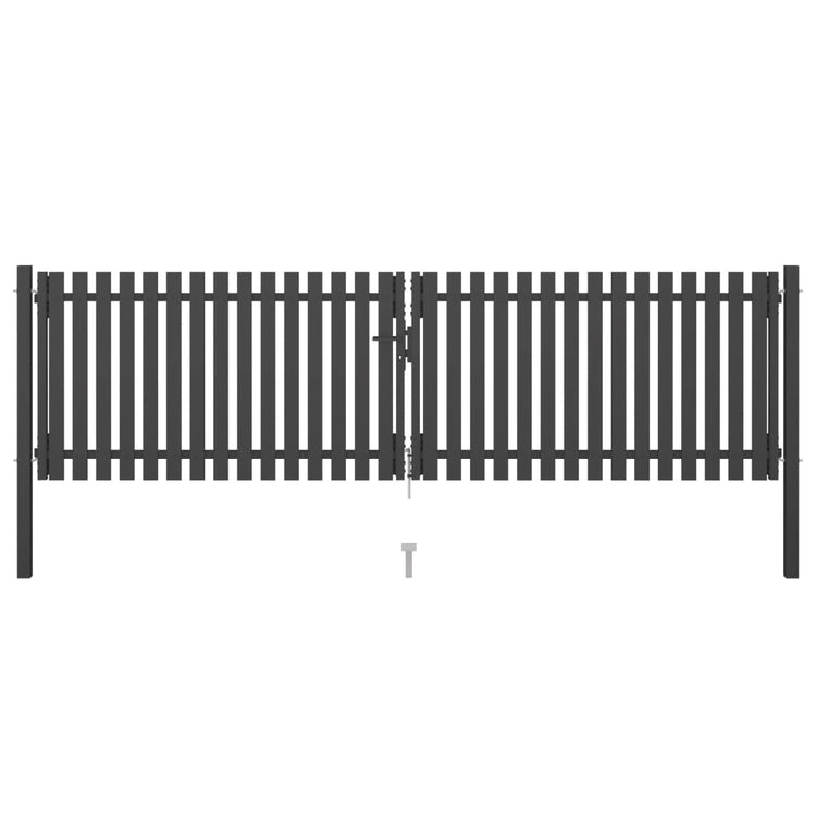 VidaXL Poort 4x1,25 m staal antraciet