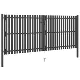 VidaXL Poort 4x2 m staal antraciet - afbeelding 2