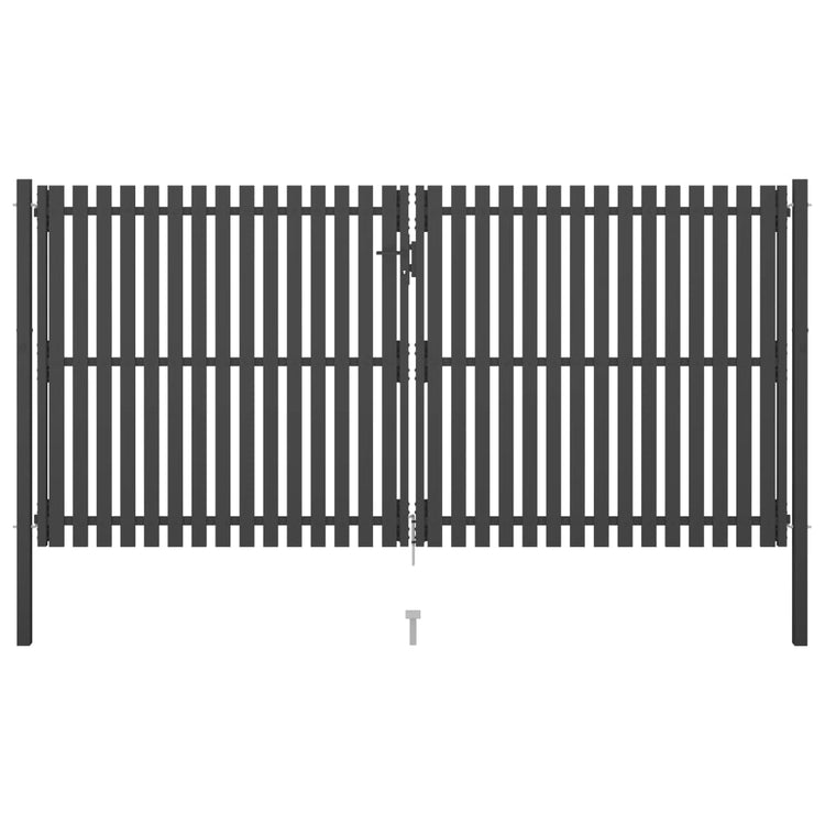 VidaXL Poort 4x2,25 m staal antraciet