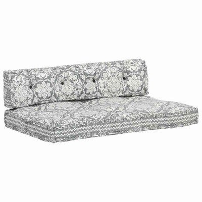 Vidaxl bankkussen pallet stof patchwork lichtgrijs