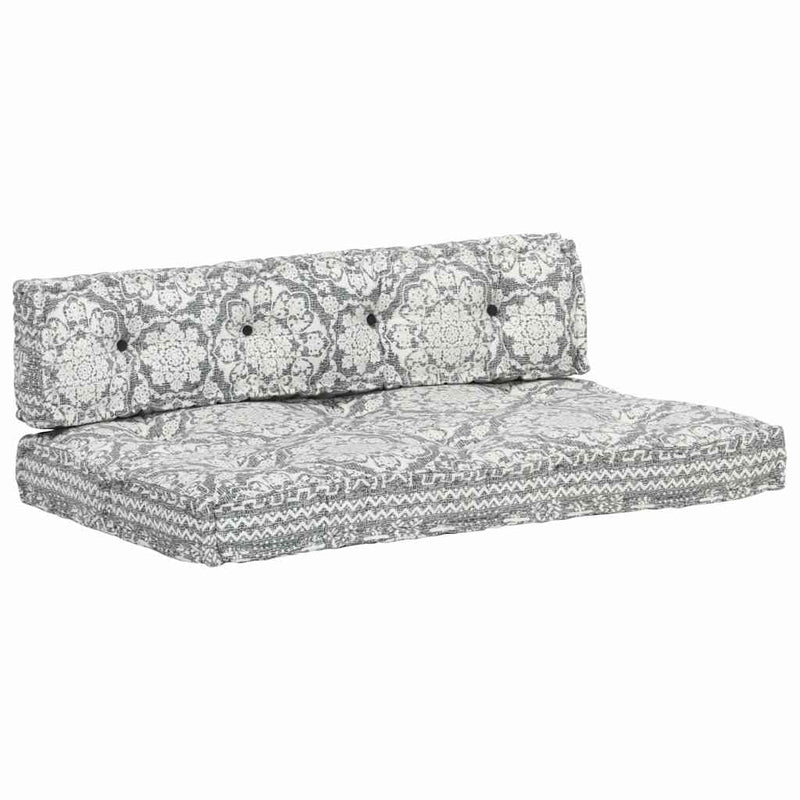 Vidaxl bankkussen pallet stof patchwork lichtgrijs