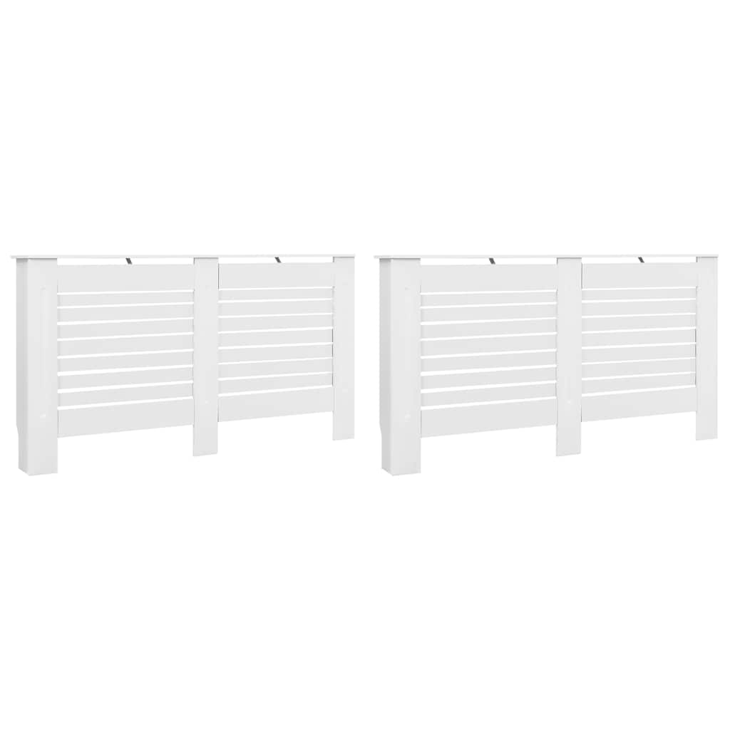 Vidaxl radiatorombouwen 2 st 152x19x81,5 cm mdf wit