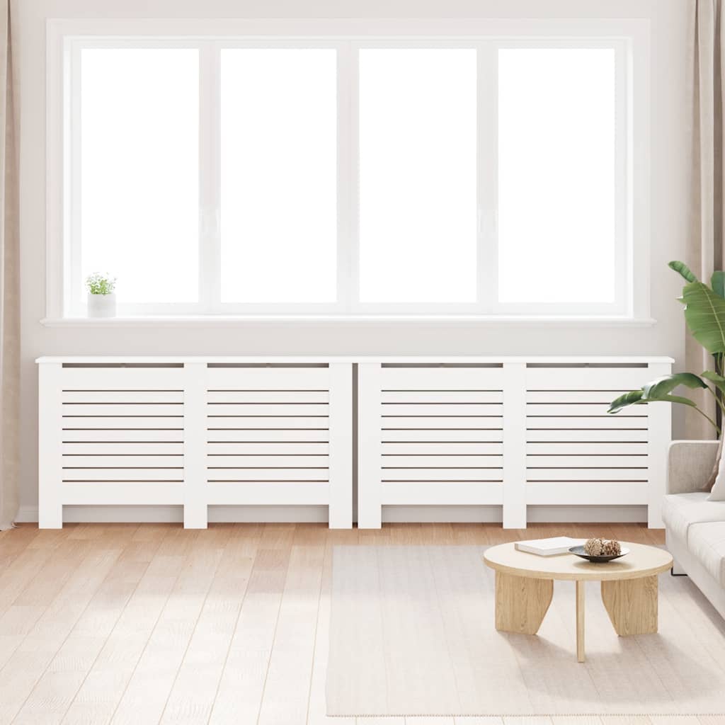Vidaxl radiatorombouwen 2 st 152x19x81,5 cm mdf wit