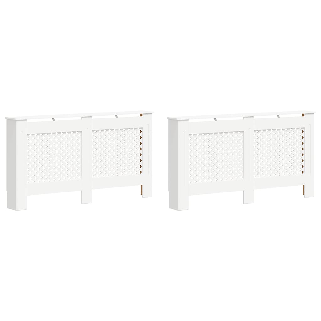 Vidaxl radiatorombouwen 2 st 152x19x81,5 cm mdf wit