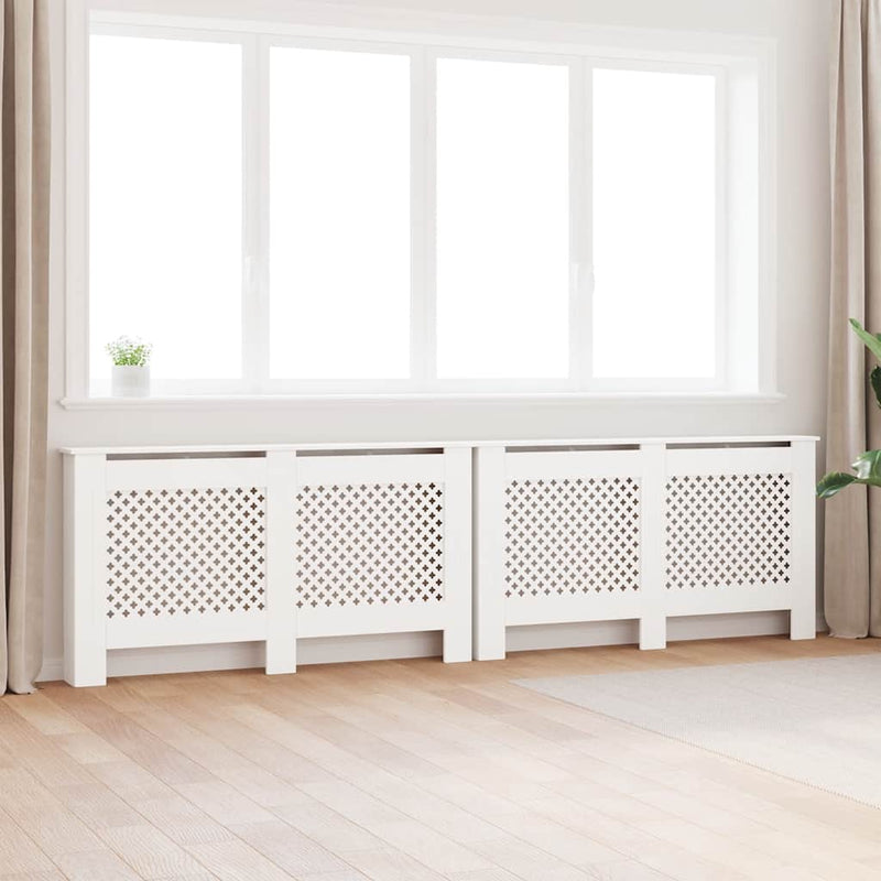 Vidaxl radiatorombouwen 2 st 152x19x81,5 cm mdf wit