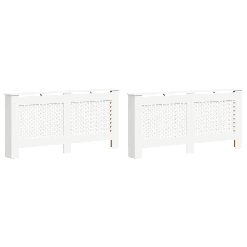Vidaxl radiatorombouwen 2 st 172x19x81,5 cm mdf wit