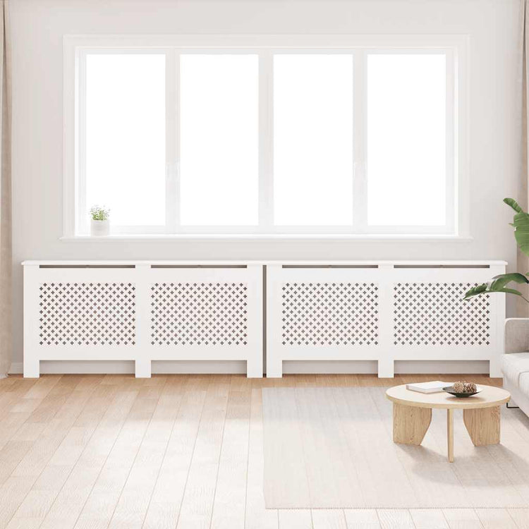 Vidaxl radiatorombouwen 2 st 172x19x81,5 cm mdf wit