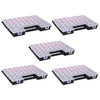 Vidaxl assortimentsdozen 5 st met verdelers 385x283x50 mm kunststof