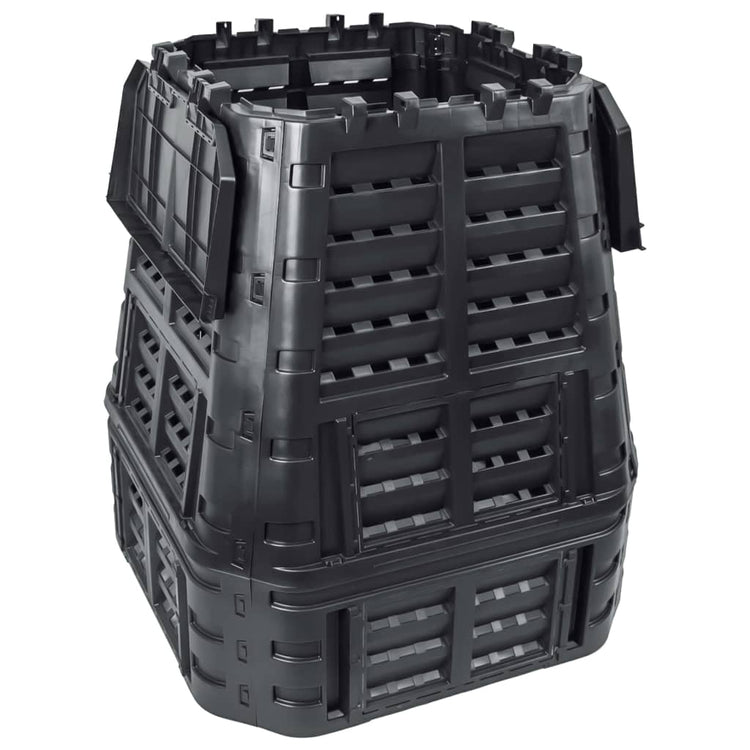 Vidaxl compostbak 740 l 93,3x93,3x113 cm zwart