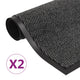 Vidaxl droogloopmatten 2 st rechthoekig getuft 40x60 cm antraciet