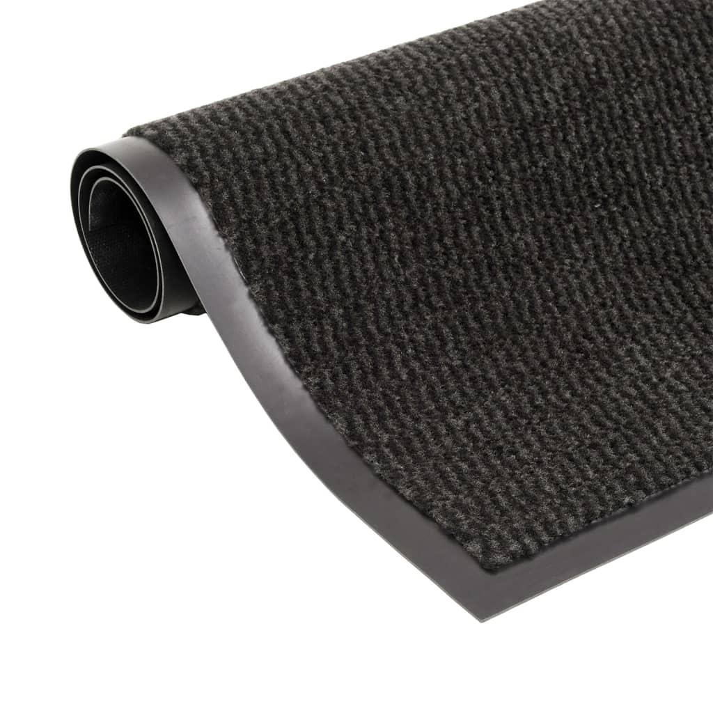 Vidaxl droogloopmatten 2 st rechthoekig getuft 40x60 cm zwart