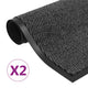 Vidaxl droogloopmatten 2 st rechthoekig getuft 80x120 cm antraciet