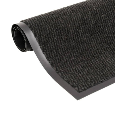 Vidaxl droogloopmatten 2 st rechthoekig getuft 80x120 cm zwart