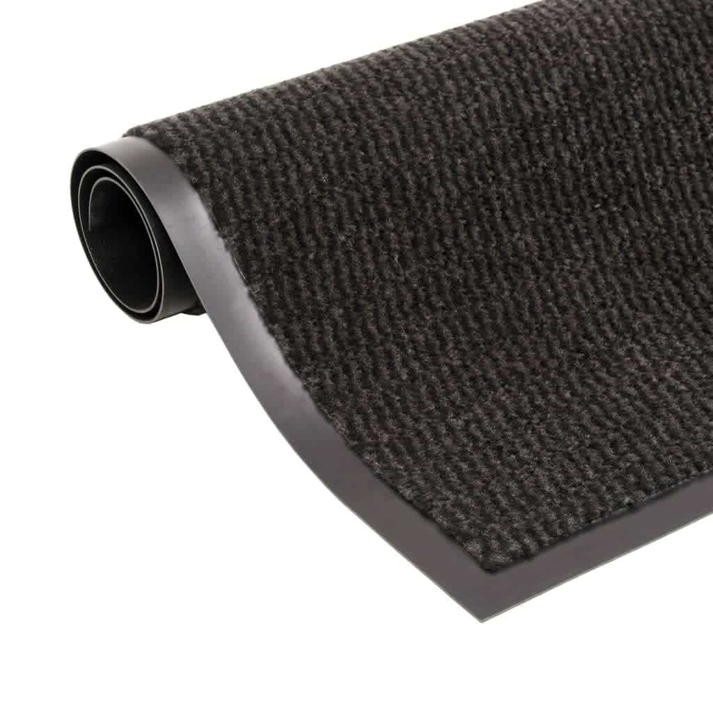 Vidaxl droogloopmatten 2 st rechthoekig getuft 80x120 cm zwart