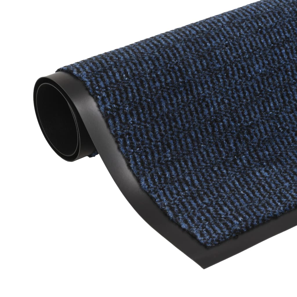 Vidaxl droogloopmatten 2 st rechthoekig getuft 80x120 cm blauw