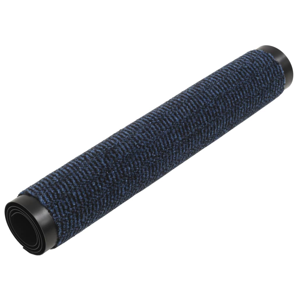 Vidaxl droogloopmatten 2 st rechthoekig getuft 80x120 cm blauw