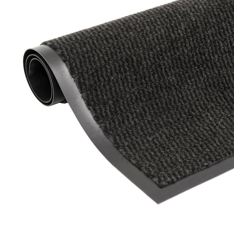 Vidaxl droogloopmatten 2 st rechthoekig getuft 90x150 cm zwart