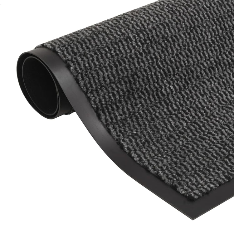 Vidaxl droogloopmatten 2 st rechthoekig getuft 120x180 cm antraciet