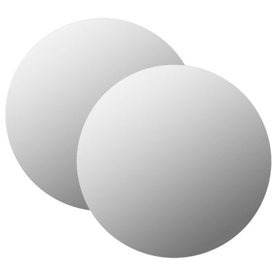 Vidaxl wandspiegels 2 st rond 50 cm glas