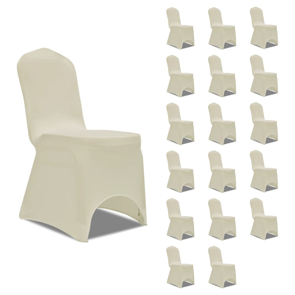 Vidaxl stoelhoezen stretch 18 st crème