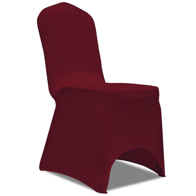 Vidaxl stoelhoezen stretch 18 st bordeauxrood