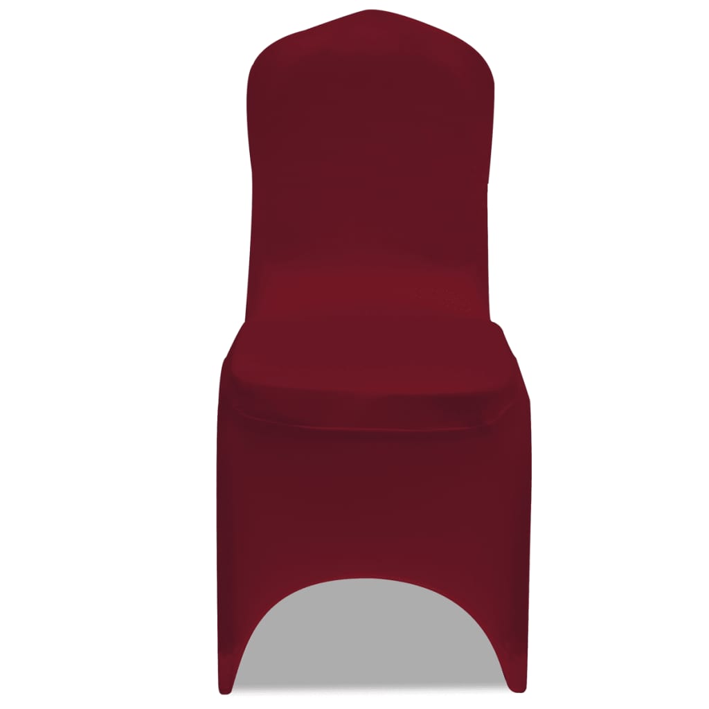 Vidaxl stoelhoezen stretch 24 st bordeauxrood