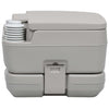 Vidaxl kampeertoilet draagbaar 10 + 10 l grijs