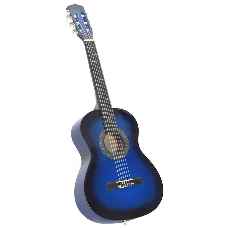 Vidaxl 8-delige gitaarset klassiek beginner 3 4 36 blauw