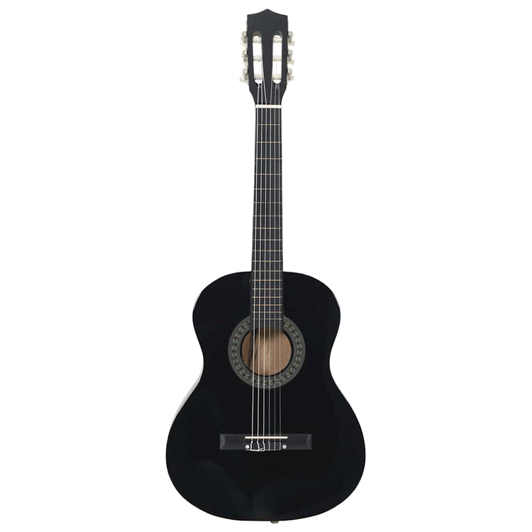 Vidaxl 8-delige gitaarset klassiek beginner 3 4 36 zwart