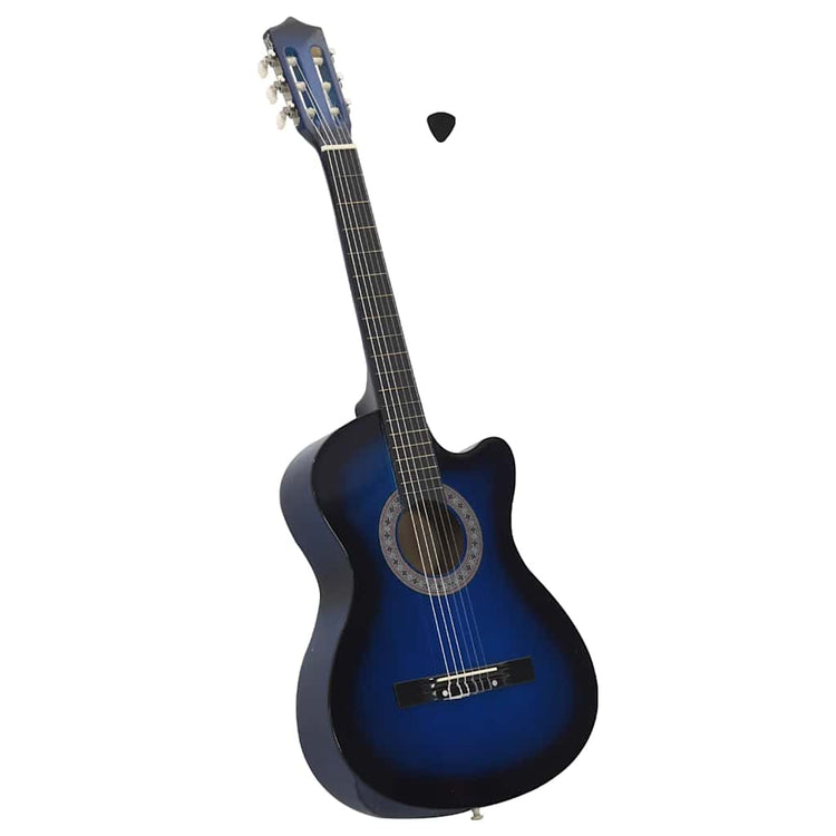 Vidaxl gitaar cutaway met 6 snaren western klassiek 38 getint blauw