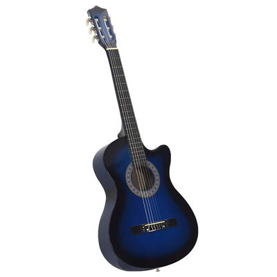 Vidaxl gitaar cutaway met 6 snaren western klassiek 38 getint blauw