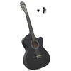 Vidaxl gitaar cutaway met equalizer 6 snaren western klassiek zwart