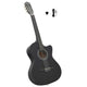 Vidaxl gitaar cutaway met equalizer 6 snaren western klassiek zwart