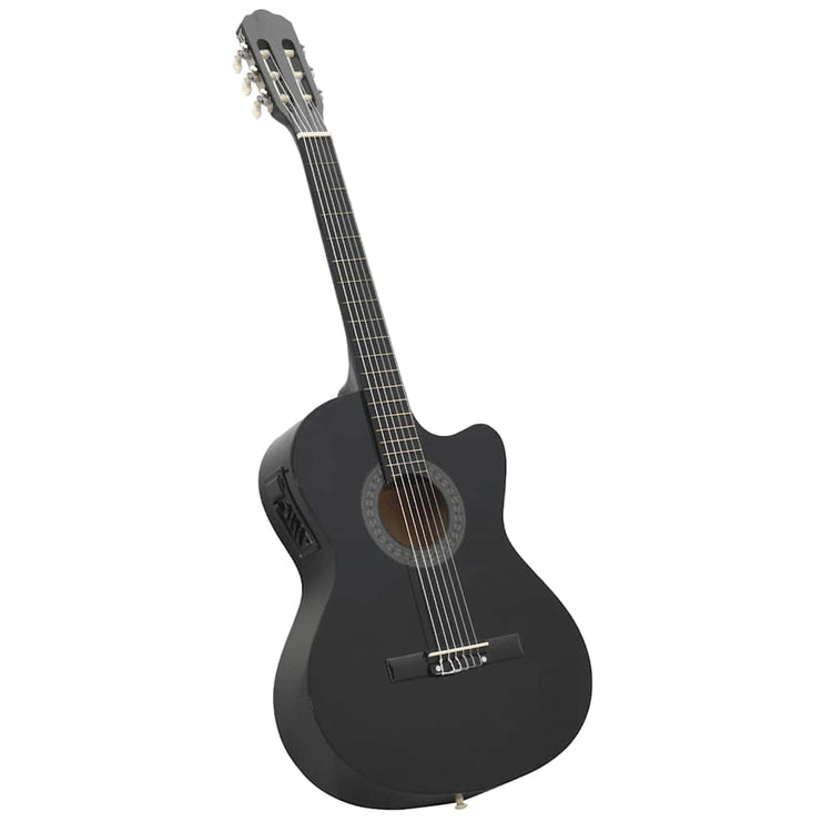Vidaxl gitaar cutaway met equalizer 6 snaren western klassiek zwart
