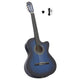 Vidaxl gitaar cutaway met equalizer 6 snaren western klassiek blauw
