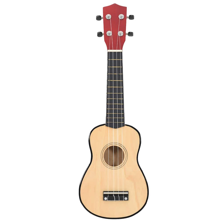 Vidaxl ukuleleset met tas voor kinderen sopraan 21'' lichthoutkleurig