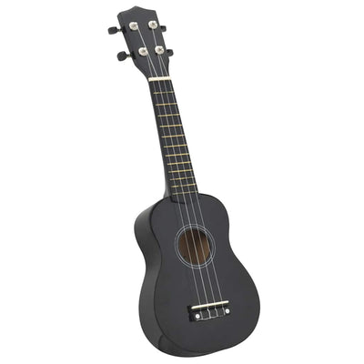 Vidaxl ukuleleset met tas voor kinderen sopraan 21'' zwart