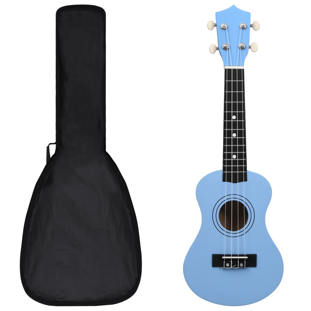 Vidaxl ukuleleset met tas voor kinderen sopraan 21'' blauw