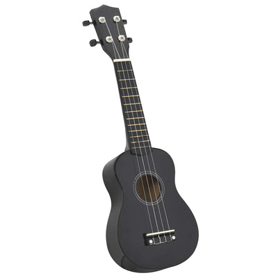 Vidaxl ukuleleset met tas voor kinderen sopraan 23'' zwart